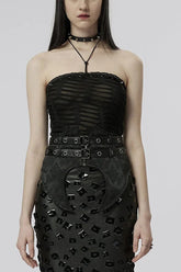 Ärmelloses zerrissenes Neckholder-Gothic-Korsett für Damen in 2 Farben